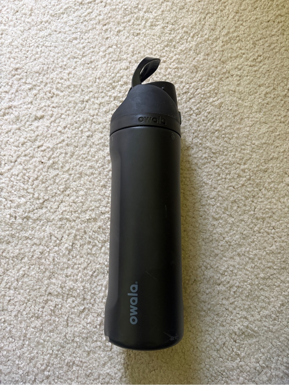 Owala Black Matte Stainless Water Bottle with Flip Straw Lid